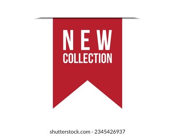 new collection red vector banner illustration isolated on white background