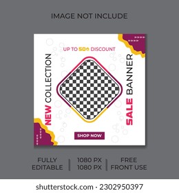New collection special sale banner template design