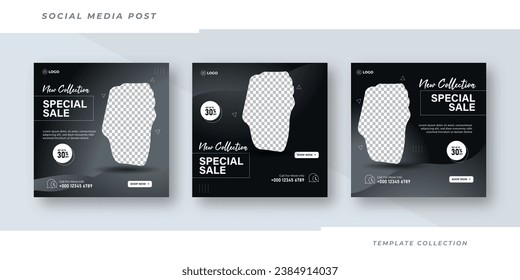 New collection Special sale offer social media post template design