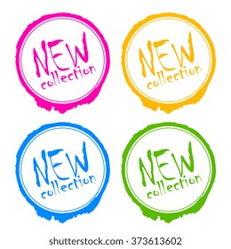 New collection stamp vector illustration isolated on white background