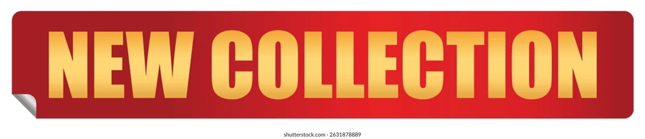 New collection sticker, tag, label, and badge. Isolated on white background. Advertising template for promotions, discounts, and shopping deals. Vector illustration