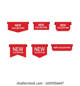 New Collection Tags Flat Badges Labels Stock Vector (Royalty Free ...