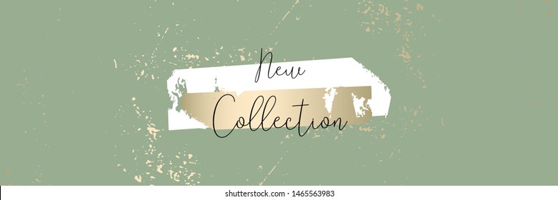 New collection trendy chic gold blush background for social media, advertising, 
