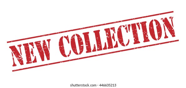 new collection vector stamp on white background