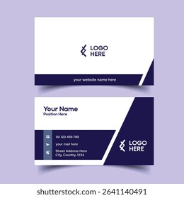 New Collection Visiting Card Design for Creative Use. Creative Double-sided Business Card Template.