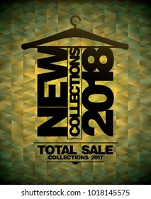 New collections 2018, total sale collections 2017 vector poster