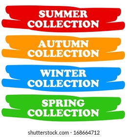 New collections banners on a white background