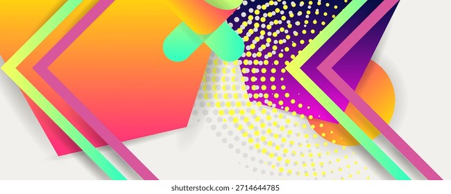 Nuevo color 2026 Fondo de Dancing Cloud con Elementos geométricos, líneas y puntos para texto, diseño universal, concepto de Anuncio