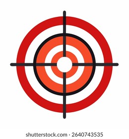 new color  archery game target board vector icon on white background