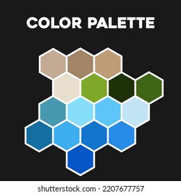 New color combinations. Palette. Vector illustration