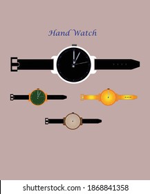 Es un nuevo color crear reloj de mano. cada reloj tiene un color diferente.