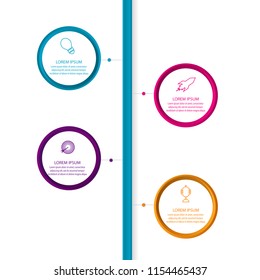 New color creative modern timeline infographic template element for workflow,process,presentation with modern circle concept design