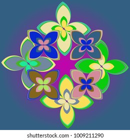 New color pattern with many flower.