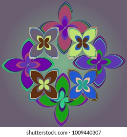 New color pattern with many flower.