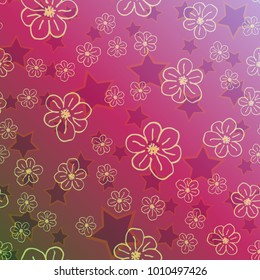 New color pattern with many flower.