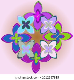 New color pattern with many flower.