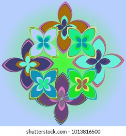 New color pattern with many flower.