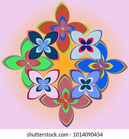 New color pattern with many flower.