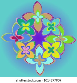 New color pattern with many flower.