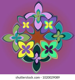 New color pattern with many flower.
