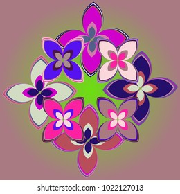 New color pattern with many flower.