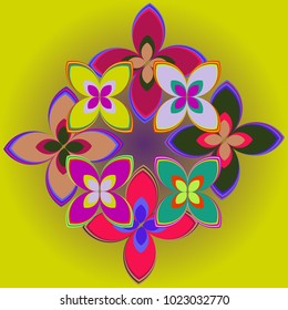 New color pattern with many flower.