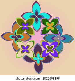 New color pattern with many flower.