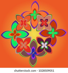 New color pattern with many flower.