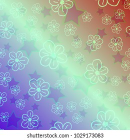 New color pattern with many flower.