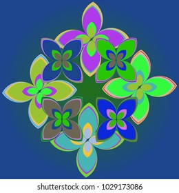 New color pattern with many flower.