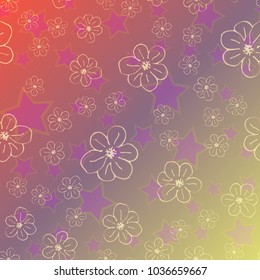 New color pattern with many flower.