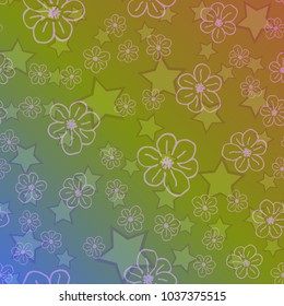 New color pattern with many flower.