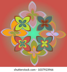 New color pattern with many flower.