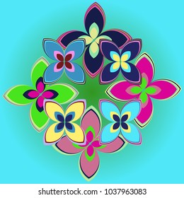 New color pattern with many flower.