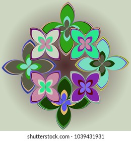 New color pattern with many flower.