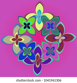 New color pattern with many flower.