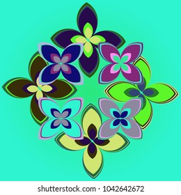 New color pattern with many flower.