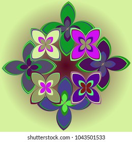 New color pattern with many flower.