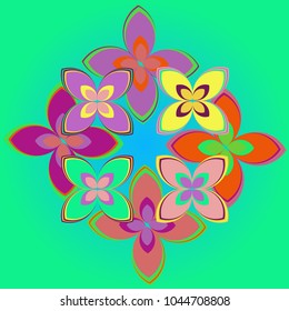 New color pattern with many flower.