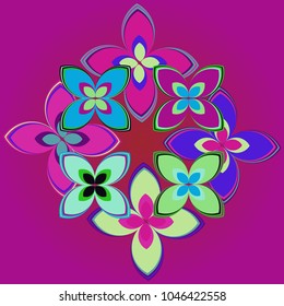 New color pattern with many flower.