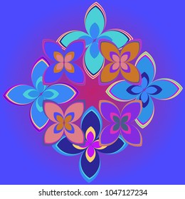 New color pattern with many flower.