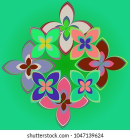 New color pattern with many flower.