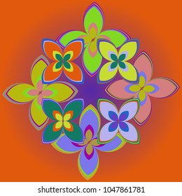 New color pattern with many flower.