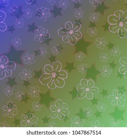 New color pattern with many flower.