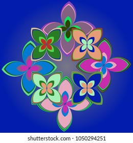 New color pattern with many flower.
