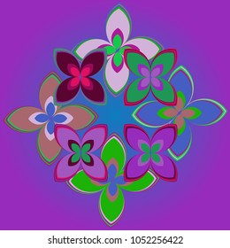 New color pattern with many flower.