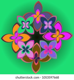 New color pattern with many flower.