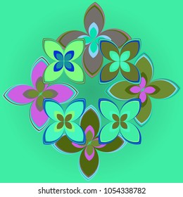 New color pattern with many flower.