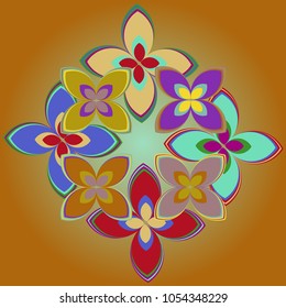 New color pattern with many flower.