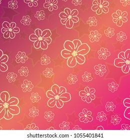 New color pattern with many flower.